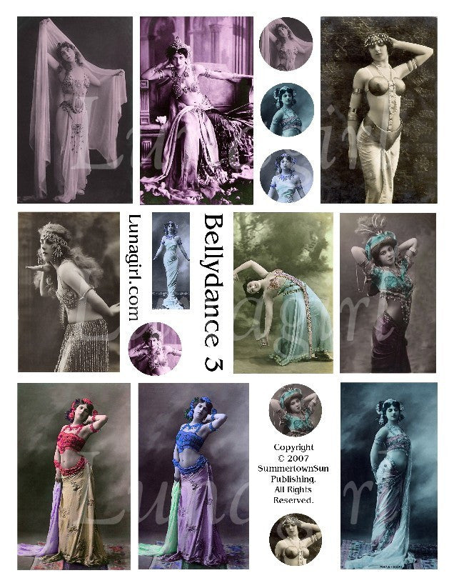 Bellydance #3 Digital Collage Sheet - Lunagirl