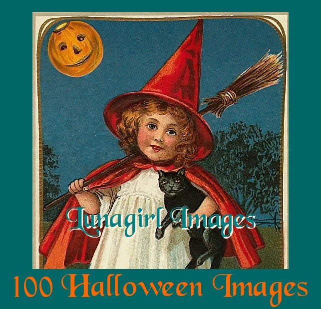 100 Vintage Halloween Images Download Pack - Lunagirl