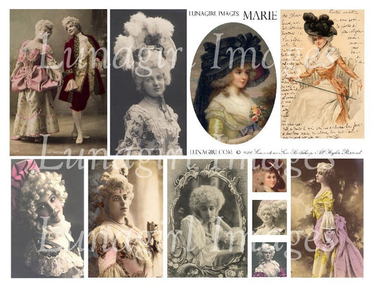 Marie Digital Collage Sheet - Lunagirl
