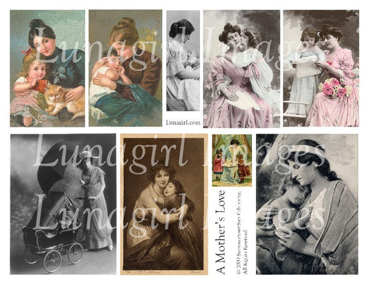 Mother's Love Digital Collage Sheet - Lunagirl