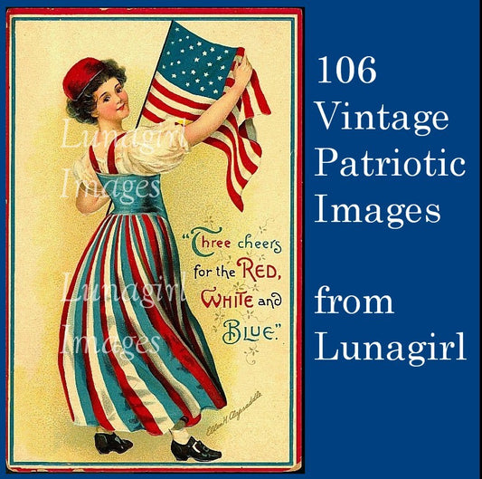 106 Vintage Patriotic Images Download Pack - Lunagirl