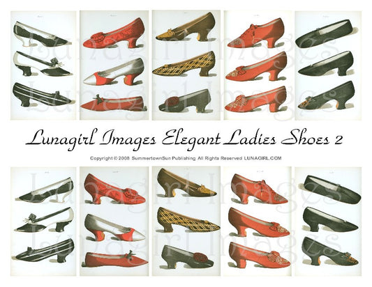Elegant Ladies Shoes #2 Digital Collage Sheet - Lunagirl