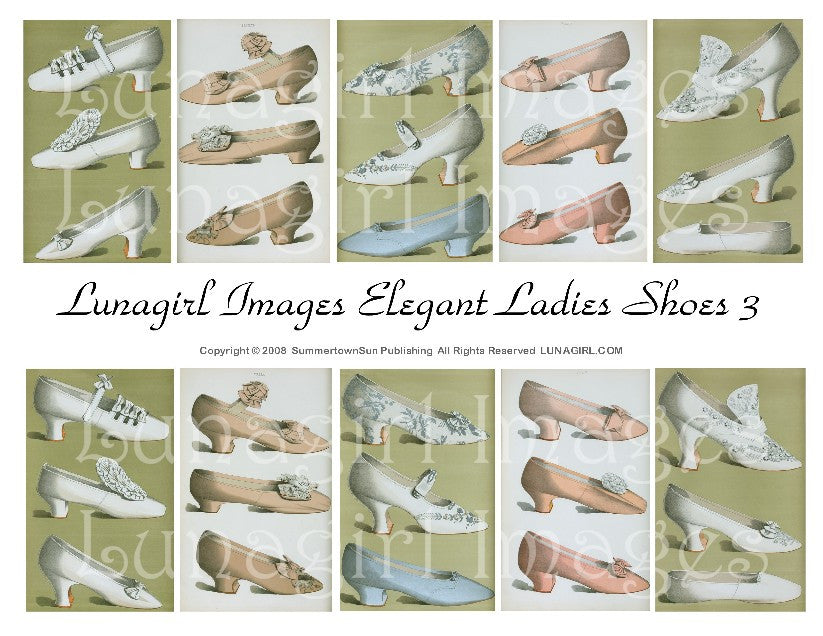 Elegant Ladies Shoes #3 Digital Collage Sheet - Lunagirl