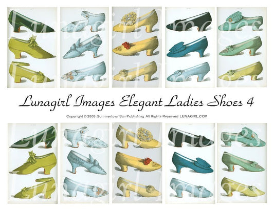 Elegant Ladies Shoes #4 Digital Collage Sheet - Lunagirl