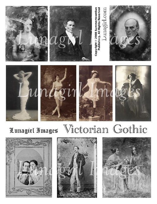 Victorian Gothic Digital Collage Sheet - Lunagirl